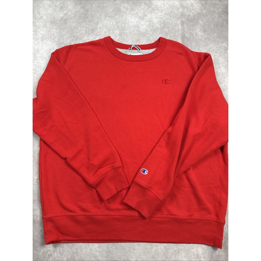 Champion Authentic Normcore  2010's  Men's Sz XL  Crew Sweatshirt Red Athleisure